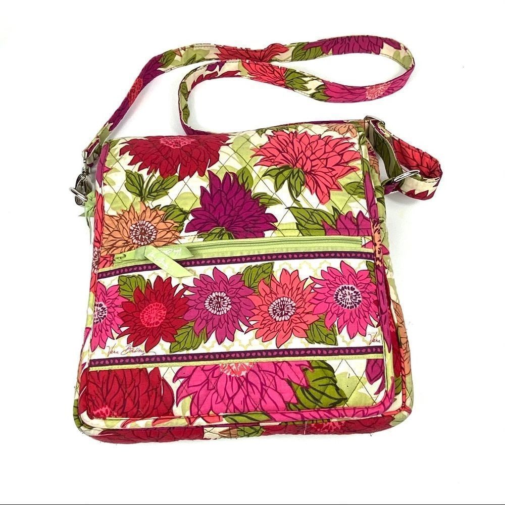 Vera Bradley Hello Dahlia lg hipster messenger bag - Picture 2 of 16